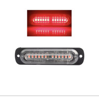 Ανθεκτικό και υψηλής ποιότητας κατασκευής φανάρι LED κόκκινο χρώματος Strobe Όγκου 12/24V με 12 LED