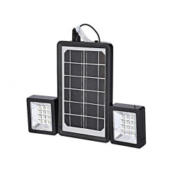 Ηλιακό Σύστημα Φωτισμού 6V 3W, με Φωτοβολταϊκό Πάνελ και 2 προβολείς Led, Solar Power EP-05