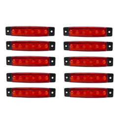 LED Φώτα Όγκου Φορτηγών IP66 Κόκκινο 12v 10 τεμάχια - ΟΕΜ