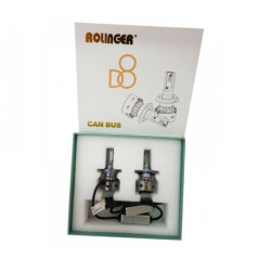 LED Λάμπες 2ΤΜΧ ROLINGER H7 6000K  4800LM 6000K D8 CANBUS-ΟΕΜ