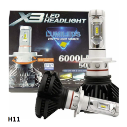Λάμπες Η11 LED Χ3 | 2 X 25W 12v/24v IP68 2ΤΜΧ