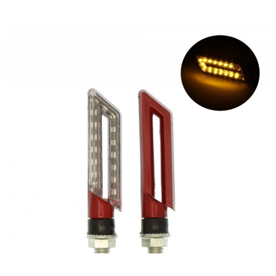 Φλάς μηχανής 15 SMD LED universal πορτοκαλί σετ 2 τεμ. IP65 OEΜ
