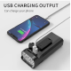 Εμπρόσθιο Φώς Ποδηλάτου Επαναφορτιζόμενο USB NX6 Μαύρο 5000 Lumens, φακός και power bank 6 led