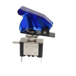 Διακόπτης Αεροπορικού Τύπου On/Off 2 Pins 12V 20Α με Μπλε LED RCHANG W11054-G