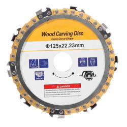 Δίσκος Κοπής Ξύλου Φ125x22.23mm με 9 λεπίδες Αλυσίδας Αλυσοπριόνου Δισκοπριόνου