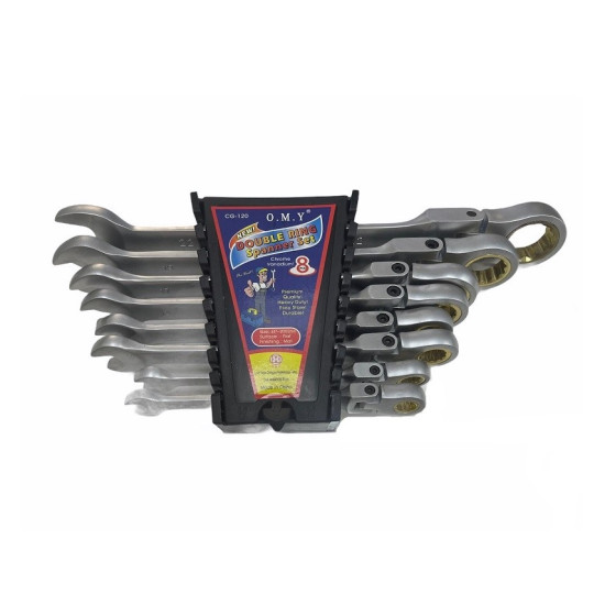 Σετ Γερμανοπολύγωνα 8 τμχ. με Καστάνια Μακριά και άρθρωση 8-9-12-13-14-17-19-22mm - ΟΕΜ