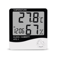 Ρολόι ξυπνητήρι με θερμόμετρο και υγρασιόμετρο εσωτερικού χώρου HTC-1 - OEM Ρολόι ξυπνητήρι με θερμόμετρο και υγρασιόμετρο εσωτερικού χώρου HTC-1 - OEM