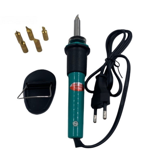 Πυρογράφος κολλητήρι 30W για σκάλισμα σε ξύλο με 6 διαφορετικές κεφαλές-ΟΕΜ. Πυρογράφος κολλητήρι 30W για σκάλισμα σε ξύλο με 6 διαφορετικές κεφαλές-ΟΕΜ.