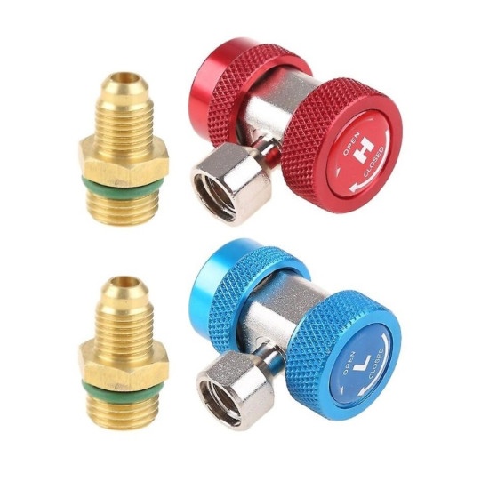 2pcs Ταχυσύνδεσμος Κόκκινος Υψηλής Πίεσης και Μπλέ Χαμηλής Πίεσης Για Πλήρωση Με Φρέον R134a Κλιματιστικού Αυτοκινήτου (Θηλυκό 14mm) 2pcs Ταχυσύνδεσμος Κόκκινος Υψηλής Πίεσης και Μπλέ Χαμηλής Πίεσης Για Πλήρωση Με Φρέον R134a Κλιματιστικού Αυτοκινήτου (Θηλυκό 14mm)