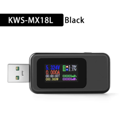 USB Tester 10 σε 1 Δοκιμαστικό Τάσης, Ρεύματος, Χωρητικότητας, Ισχύος με Έγχρωμες Ενδείξεις 4V-30V KEWEISI KWS-MX18L