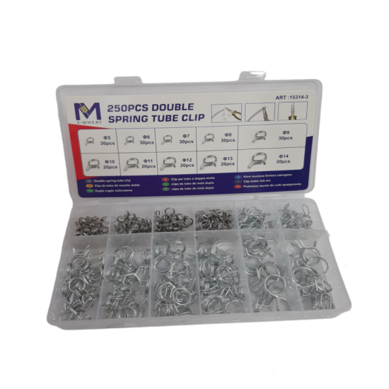 Σετ κλιπ σωλήνα διπλού ελατηρίου τύπου 15314-3 250 τεμάχια – ΟΕΜ