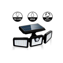Τριπλός Ηλιακός Προβολέας με 70 LED και Ανιχνευτή Κίνησης 7W FL-1725A