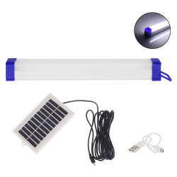 LED επαναφορτιζόμενη mini μπάρα 32cm USB 5V 20W 6500K ψυχρό λευκό IP64 με ηλιακό πάνελ και μαγνητική βάση BK-300 - ΟΕΜ