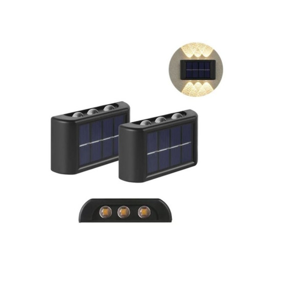 Σετ LED αδιάβροχα ηλιακά φωτιστικά τοίχου με 6 SMD και ενσωματωμένο πάνελ σε θερμό λευκό φωτισμό DY-7 2τμχ OEM Σετ LED αδιάβροχα ηλιακά φωτιστικά τοίχου με 6 SMD και ενσωματωμένο πάνελ σε θερμό λευκό φωτισμό DY-7 2τμχ OEM