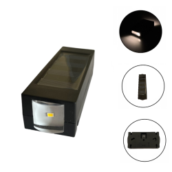 LED Ηλιακό διπλό φωτιστικό 2 SMD θερμό λευκό με αισθητήρα φωτός - ΟΕΜ