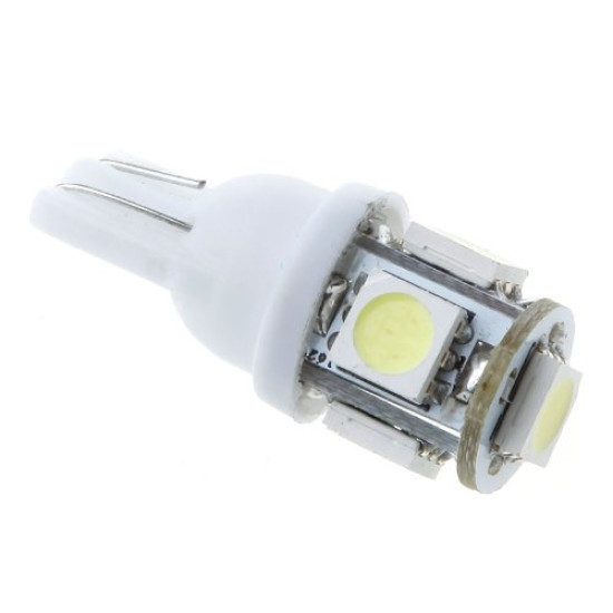 T10 Led Αυτοκινήτου 5x SMD 5050-1τεμάχιο ΟΕΜ.