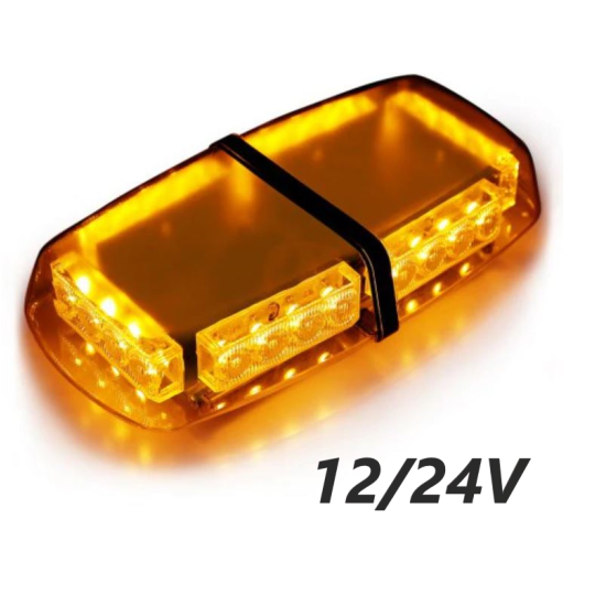 Μαγνητικός Πορτοκαλί Φάρος 24Led Strobe Light Bar 12V-24V - OEM Μαγνητικός Πορτοκαλί Φάρος 24Led Strobe Light Bar 12V-24V - OEM