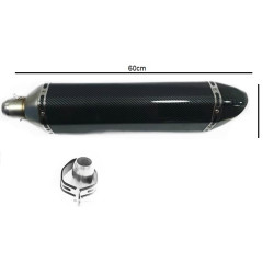 ΤΕΛΙΚΟ ΕΞΑΤΜΙΣΗΣ REPLICA AKRAPOVIC ME ΜΟΝΗ ΜΠΟΥΚΑ ΤΥΠΟΥ CARBON 60 CM ΟΕΜ.