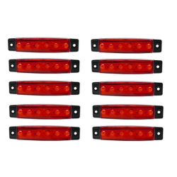 LED Φώτα Όγκου Φορτηγών IP66 Κόκκινο 24v 10 τεμάχια - ΟΕΜ