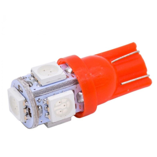 T10 W5W W16W 5 SMD LED 12V κόκκινο 1 τεμ. OEM