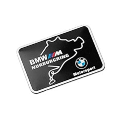 Αυτοκόλλητο αλουμινίου BMW Nurburgring Μαύρο 6cm x 5.5cm ΟΕΜ