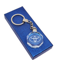 Φωτιζόμενο Γυάλινο Rgb μπρελόκ Toyota OEM.