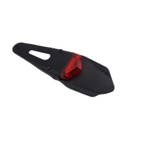 Φτερό πίσω ENDURO Universal με led Και κόκκινο κρύσταλλο Μαύρο MSDURO 09-OEM.
