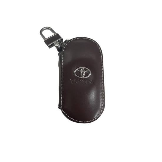 Μπρελόκ Με Toyota Λογότυπο - Δερμάτινο Καφέ Σκούρο - ΟΕΜ