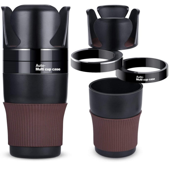 Ρυθμιζόμενη Αναδιπλούμενη Ποτηροθήκη Αυτοκινήτου 5 σε 1 Πολλαπλών Χρήσεων 3 Θέσεων Με Βάση Κινητού & Θέση Για Γυαλιά, Πολυχρηστική Ποτηροθήκη - OEM