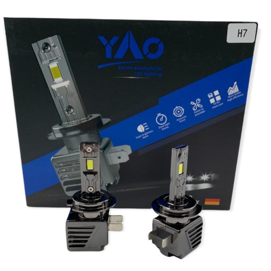 LED Λάμπες 2 ΤΜΧ H7 SILVER FANG 37W 6000K FULL CANBUS ΥΛΟ. LED Λάμπες 2 ΤΜΧ H7 SILVER FANG 37W 6000K FULL CANBUS ΥΛΟ.