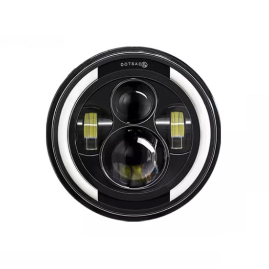 Προβολέας LED DARK SPACEMAN 7 ιντσών 2 Σκάλες Λευκό/Πορτοκαλί Ημιστέφανο 1 pcs ΟΕΜ.