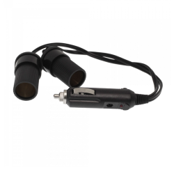 Πολύπριζο αναπτήρα αυτοκινήτου/φορτηγού 41.4cm 12V/24V με 2 παροχές μαύρο W14257 RCHANG