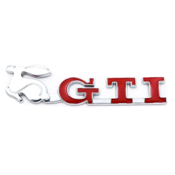 Σήμα GTI Μεταλλικό Κόκκινο Αυτοκόλλητο