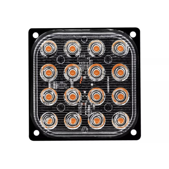 Φανάρι LED 48w πορτοκαλί με 2 λειτουργίες 12/24V 7000lm 16 SMD Ultra Bright IP66-OEM