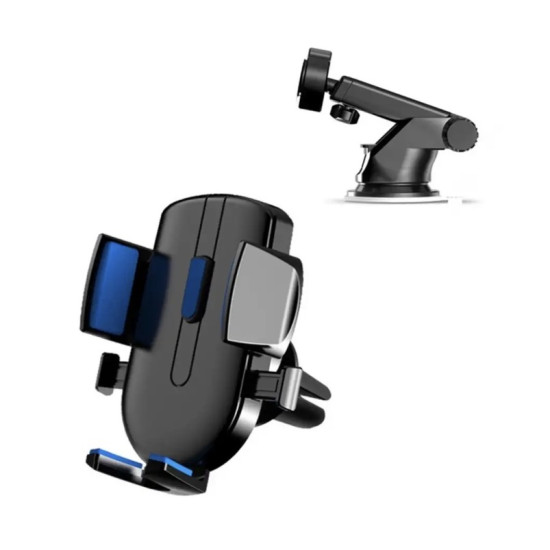 Andowl Βάση Κινητού Αυτοκινήτου με Ρυθμιζόμενα Άγκιστρα Μαύρη Q-Z002