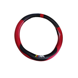 ΚΑΛΥΜΜΑ ΤΙΜΟΝΙΟΥ ΔΕΡΜΑΤΙΝΗ BMW 37CM-39CM ΜΑΥΡΟ-ΚΟΚΚΙΝΟ-OEM. ΚΑΛΥΜΜΑ ΤΙΜΟΝΙΟΥ ΔΕΡΜΑΤΙΝΗ BMW 37CM-39CM ΜΑΥΡΟ-ΚΟΚΚΙΝΟ-OEM.