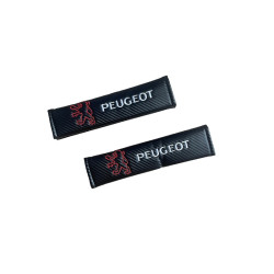 Μαξιλαράκια Ζώνης Carbon PEUGEOT  Σετ Χρώμα Μαύρο - ΟΕΜ