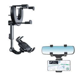 Περιστρεφόμενος Βραχίονας με Βάση Κινητού 360° για Καθρέπτη Αυτοκινήτου Moxom MX-VS72 – Μαύρο