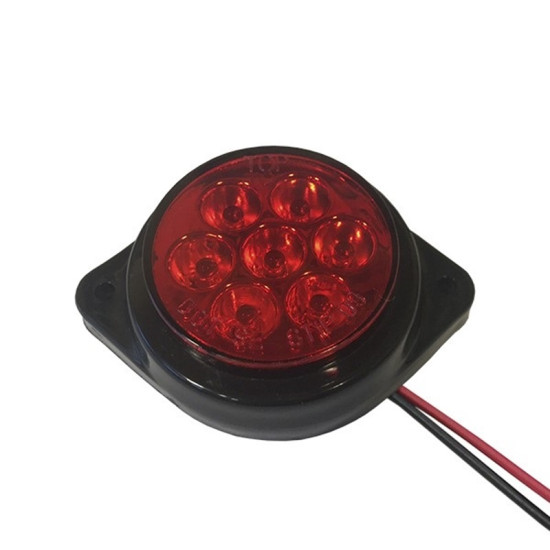 LED Πλευρικά Φώτα Όγκου Φορτηγών BULLET IP66 7 SMD 24 Volt Κόκκινο ΟΕΜ