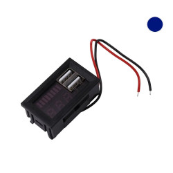 Ψηφιακό βολτόμετρο με οθόνη LED οχήματα Dc 12V 2USB 5V2A Μπλε ΟΕΜ