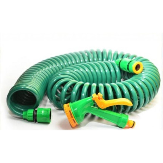 Επεκτεινόμενο Λάστιχο Ποτίσματος 20 m με σπείρες και πιστόλι Μπεκ ΟΕΜ
