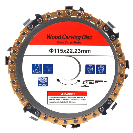 Δίσκος Κοπής Ξύλου Φ115×22.23mm με 8 λεπίδες Αλυσίδας Αλυσοπριόνου Δισκοπριόνου