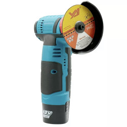 ΓΩΝΙΑΚΟΣ ΤΡΟΧΟΣ ΜΠΑΤΑΡΙΑΣ 12V ΜΕ 2 ΜΠΑΤΑΡΙΕΣ ΚΑΙ 2 ΔΙΣΚΟΥΣ ΚΟΠΗΣ