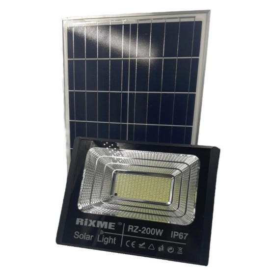 Ηλιακός προβολέας 200W με πάνελ RIXME