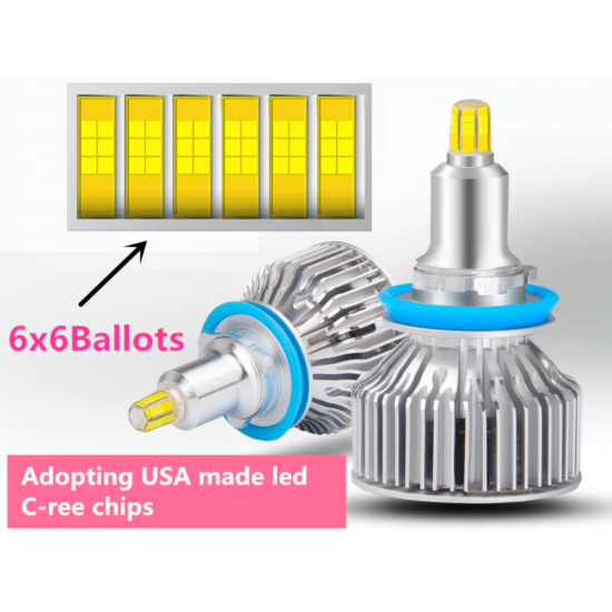 LED Λάμπες 2ΤΜΧ H4| 2x50w/4500lm 6000K PENTIUM II FULL CANBUS ΥΛΟ.
