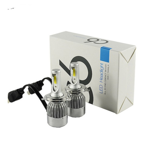 LED Λάμπες 2ΤΜΧ H4| c6 LED 2 X 36W  12V/24V 3800LM ΟΕΜ