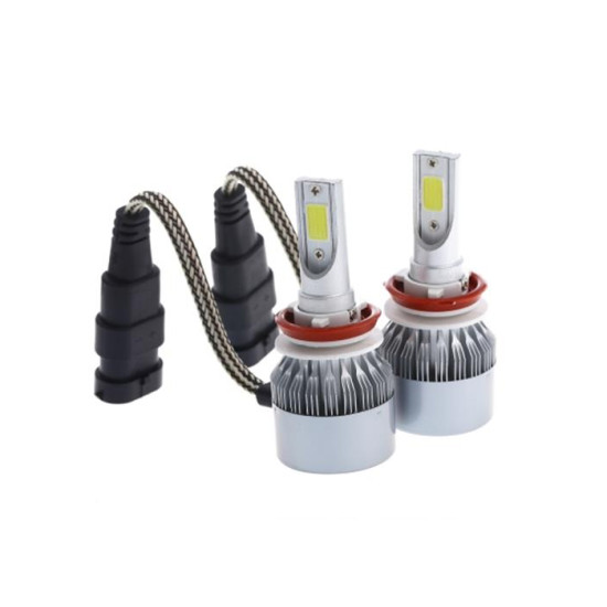 LED Λάμπες 2ΤΜΧ (Η8-Η9-H11) C6 LED 12V/24V 3800LM - OEM