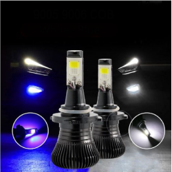LED Λάμπες 2ΤΜΧ  H4 25w/3.800 lumens Λευκό/μπλε και strobe - ΟΕΜ