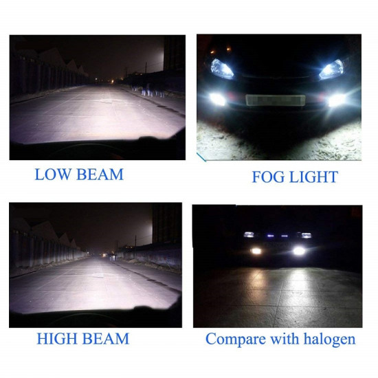 Λάμπες Η11 LED Χ3 | 2 X 25W 12v/24v IP68 2ΤΜΧ