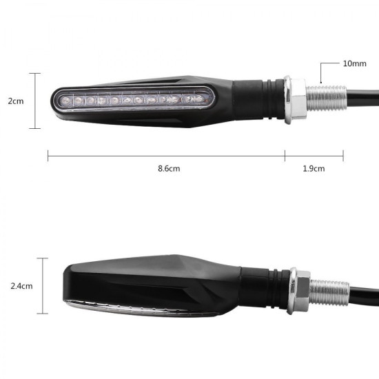 Φλάς μηχανής 15 SMD LED και φώτα ημέρας 2 σε 1 universal σετ 2 τεμ OEM